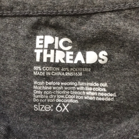 Girls 6X gray shirt - Picture 3 of 3